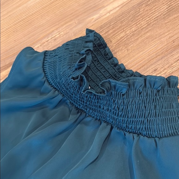 Banana Republic Teal Blue Sleeveless Halter Sundress - Picture 3 of 11